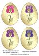 Beautiful Mysterious Flower Egg Shaped Toppers Set 2