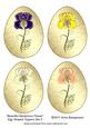 Beautiful Mysterious Flower Egg Shaped Toppers Set 3