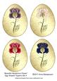 Beautiful Mysterious Flower Egg Shaped Toppers Set 4