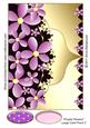 Purple Flowers Large Card Front 2