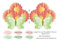 Joyful Summer Butterfly on Daisies Shaped Card 3