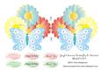 Joyful Summer Butterfly on Daisies Shaped Card 4