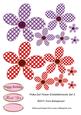 Polka Dot Flower Embellishment Set 3
