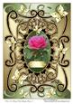 Rose in Fancy Rich Swirly Frame 3