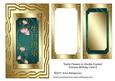 Swirly Flowers in Double Frames Chinese Birthday Card 6