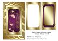 Swirly Flowers in Double Frames Chinese Birthday Card 8