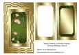 Swirly Flowers in Double Frames Chinese Birthday Card 9