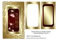 Swirly Flowers in Double Frames Chinese Birthday Card 10