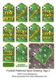 Football Patterned Sport Greeting Tags 2