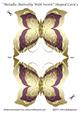 Metallic Butterfly with Swirls Shaped Card 3
