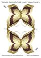 Metallic Butterfly with Swirls Shaped Card 4