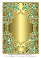 Swirly Flowers on Gold Blank Card Front 3