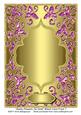 Swirly Flowers on Gold Blank Card Front 7