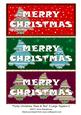 Funky Christmas Trees & Text 3 Large Toppers 2