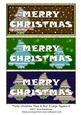 Funky Christmas Trees & Text 3 Large Toppers 4