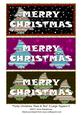 Funky Christmas Trees & Text 3 Large Toppers 5