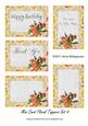 Mini Card Floral Toppers Set 4