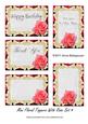 Mini Floral Toppers with Rose Set 4
