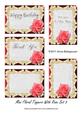 Mini Floral Toppers with Rose Set 5