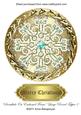 Snowflake on Embossed Frame Large Round Topper 2