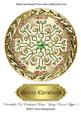 Snowflake on Embossed Frame Large Round Topper 3
