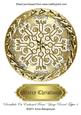 Snowflake on Embossed Frame Large Round Topper 4