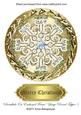 Snowflake on Embossed Frame Large Round Topper 5