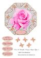 Rose & Butterflies Octagon Shaped Topper 2