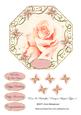 Rose & Butterflies Octagon Shaped Topper 3