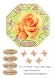 Rose & Butterflies Octagon Shaped Topper 4