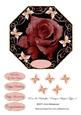 Rose & Butterflies Octagon Shaped Topper 5