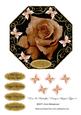Rose & Butterflies Octagon Shaped Topper 6