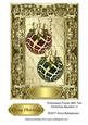 Embossed Frame with Two Christmas Baubles 4