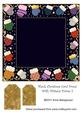 Blank Christmas Card Front with Mittens Frame 2
