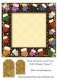 Blank Christmas Card Front with Mittens Frame 4