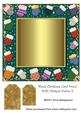 Blank Christmas Card Front with Mittens Frame 5