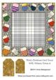 Blank Christmas Card Front with Mittens Frame 6