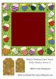 Blank Christmas Card Front with Mittens Frame 8