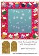 Blank Christmas Card Front with Mittens Frame 10