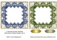 2 Square Blank Toppers with Half-floral Frame Set 3
