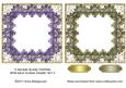 2 Square Blank Toppers with Half-floral Frame Set 5
