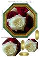 Red & White Roses Octagon Shaped Topper 4