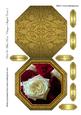 Red & White Roses Octagon Shaped Card 3