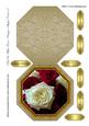 Red & White Roses Octagon Shaped Card 10