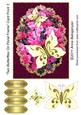 Two Butterflies on Floral Frame Card Front 3