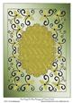Oval Doily on Floral Background Blank Card 2