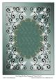 Oval Doily on Floral Background Blank Card 3