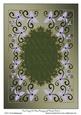 Oval Doily on Floral Background Blank Card 4