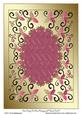 Oval Doily on Floral Background Blank Card 5