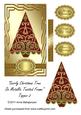 Swirly Christmas Tree on Metallic Twisted Frame Topper 2